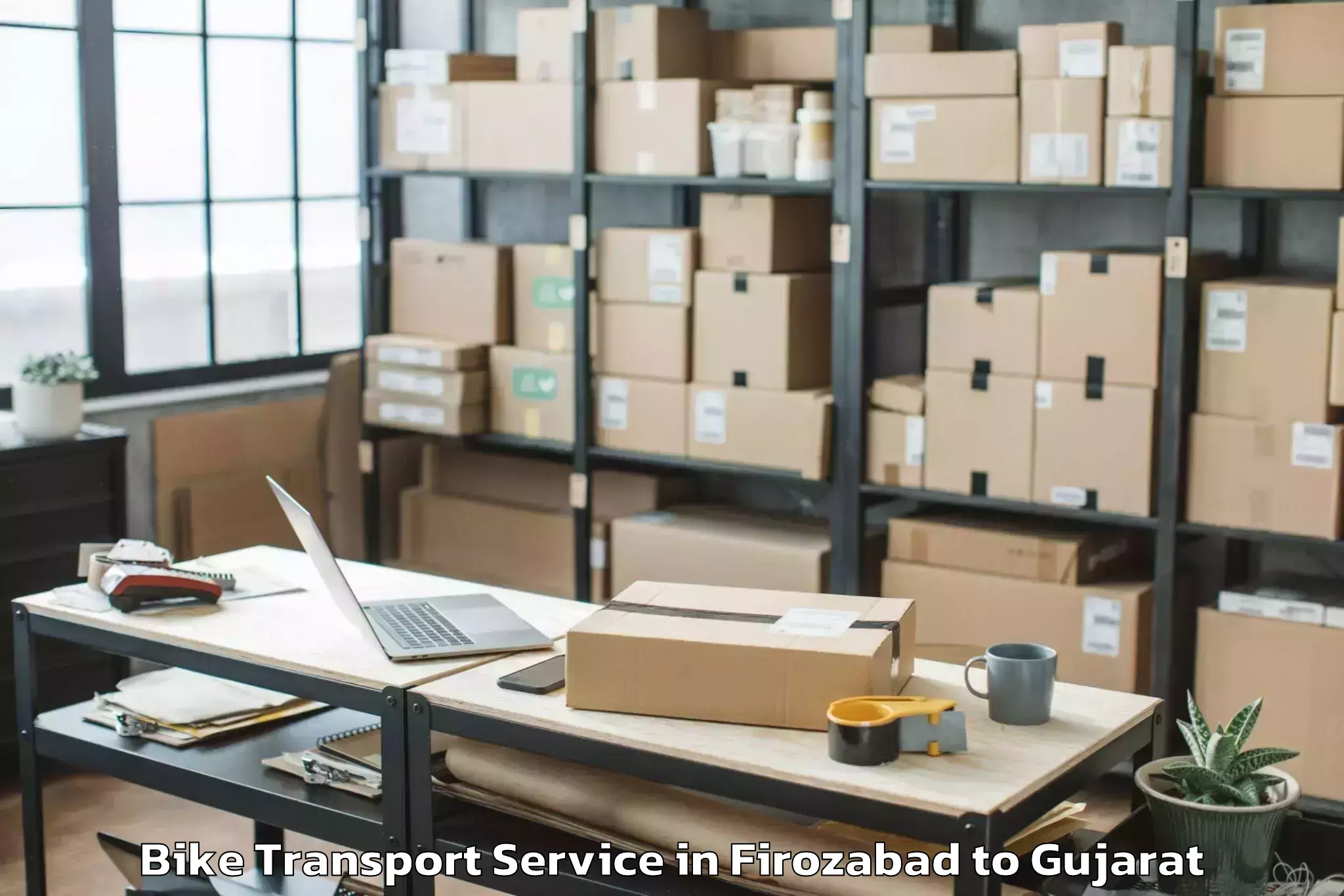 Quality Firozabad to Vejalpur Bike Transport